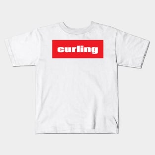 Curling Winter Sports Kids T-Shirt